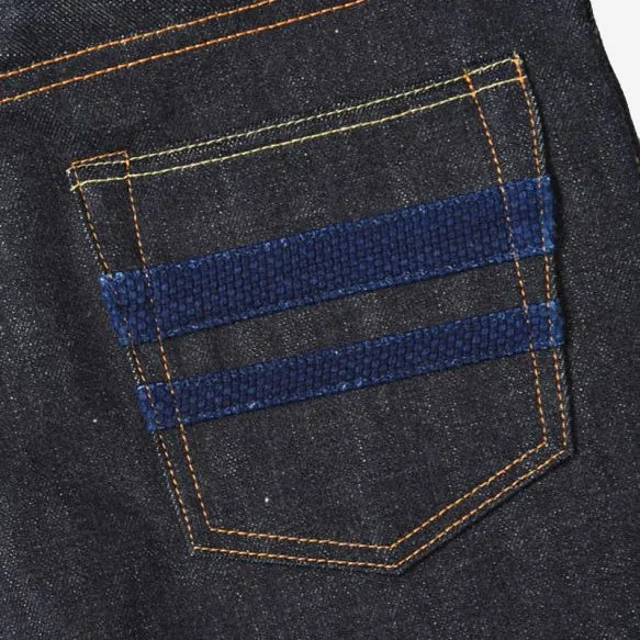 0605-SA SASIKO "Going to Battle" 18oz Selvedge Denim - Natural Tapered