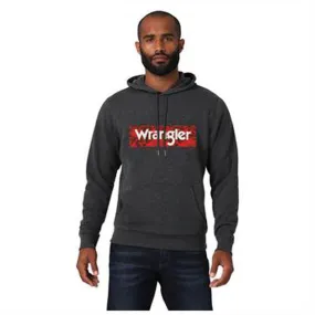 112336423 Wrangler Men's Regular Fit Pullover Hoodie - Caviar Heather