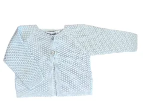 2 Button Rice Stitch Cardigan-Blue & Green (Baby)