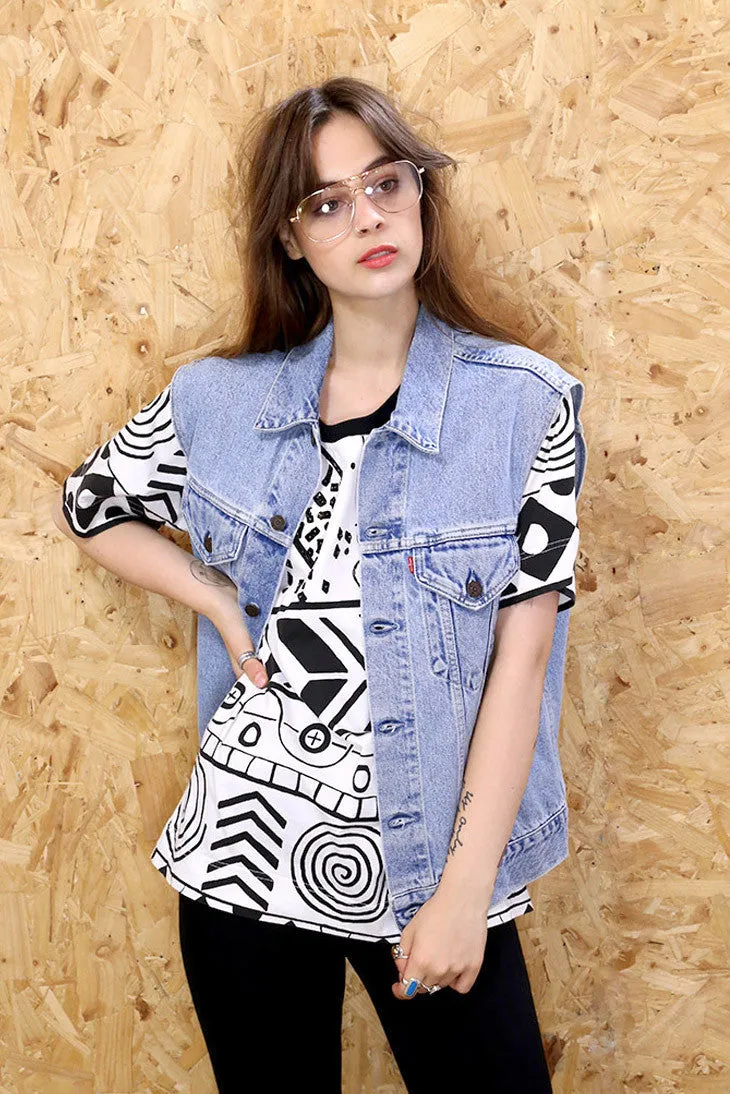 80s Go Graphic Oversized Ringer Tee