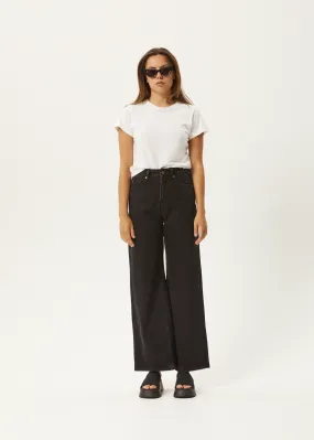 AFENDS Womens Gigi - Denim Flared Jeans - Washed Black