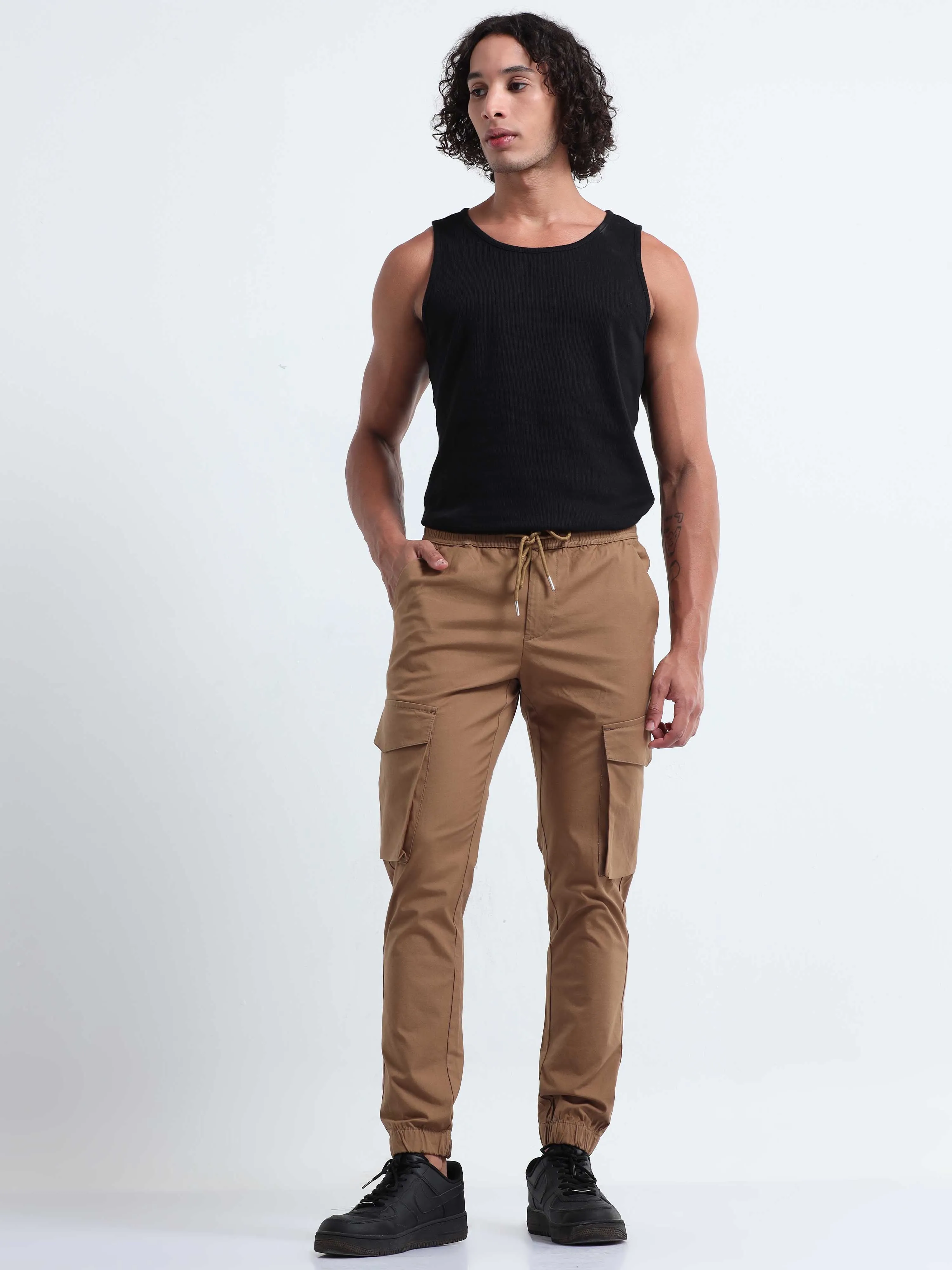 Air Sense Khaki Cargo Joggers