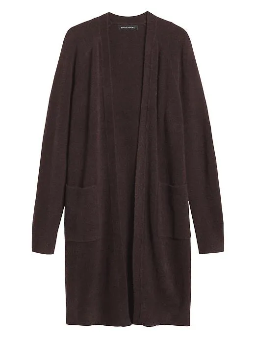 Aire Duster Cardigan Sweater in Bark Brown