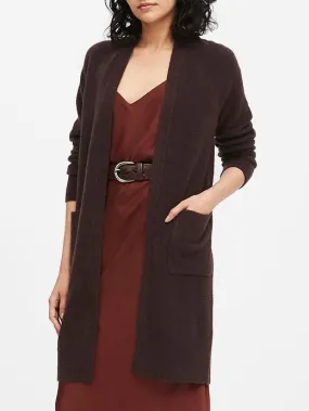 Aire Duster Cardigan Sweater in Bark Brown