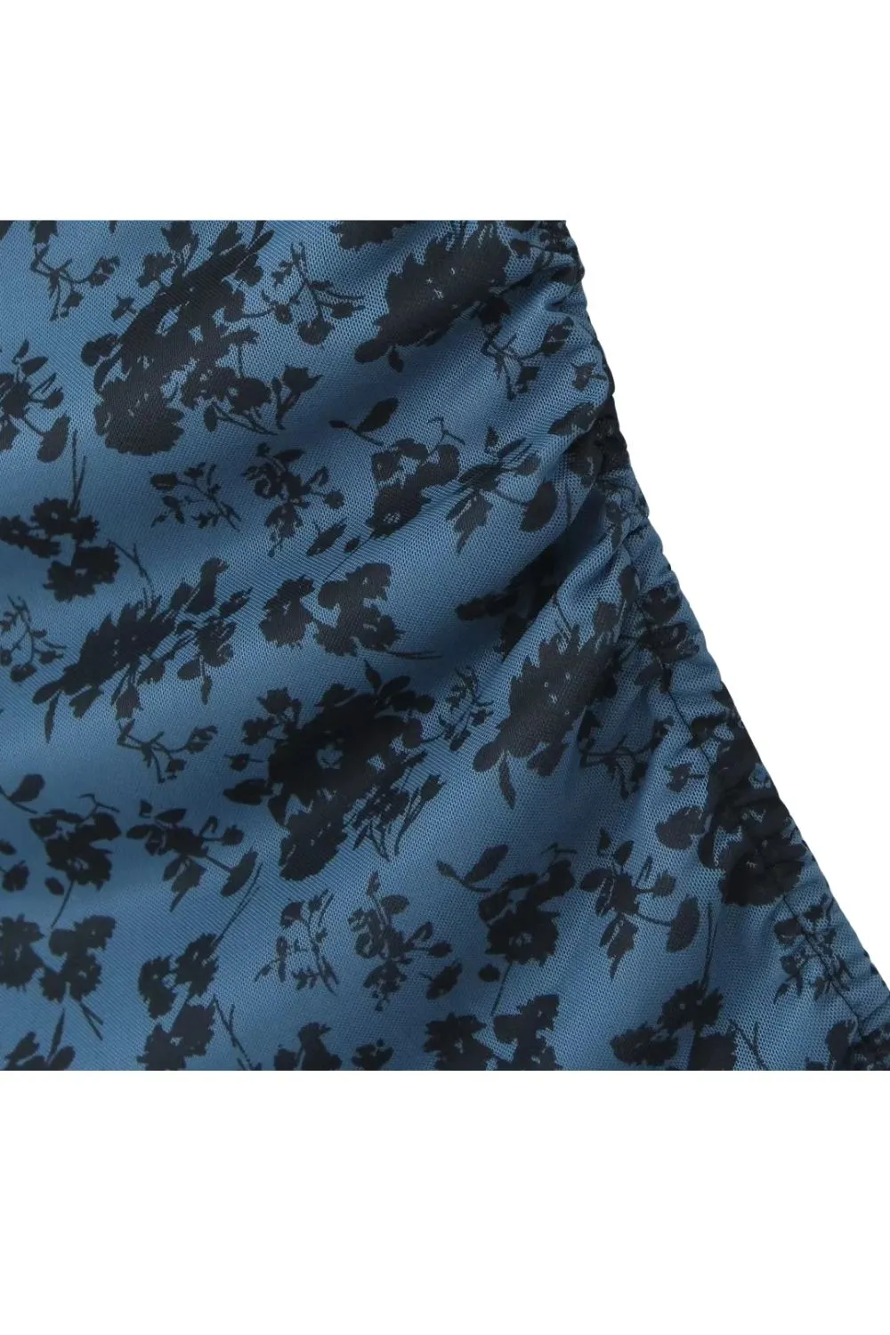 ‘Alice’ Black Floral Off-shoulder Bias Skirt