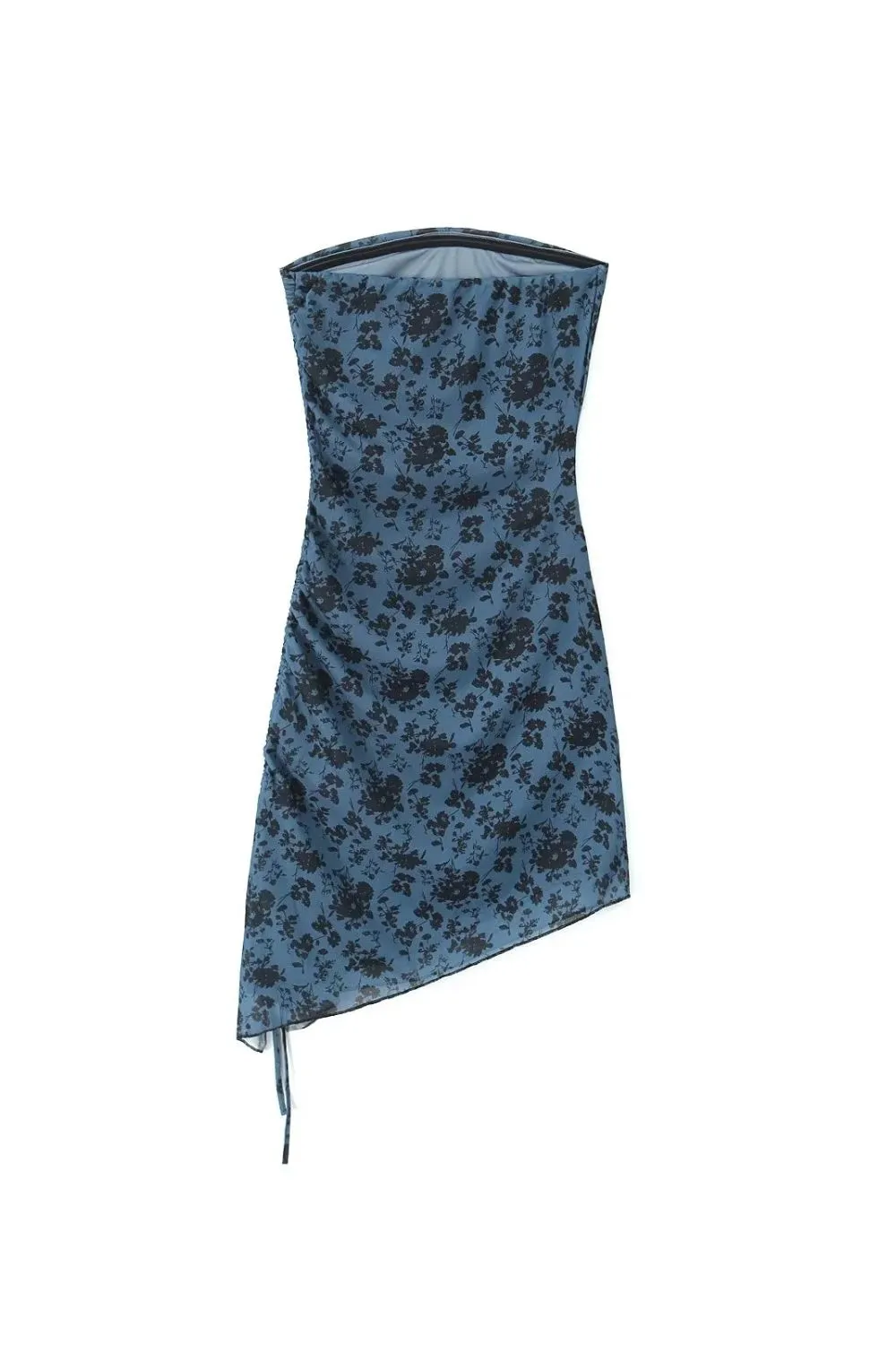 ‘Alice’ Black Floral Off-shoulder Bias Skirt