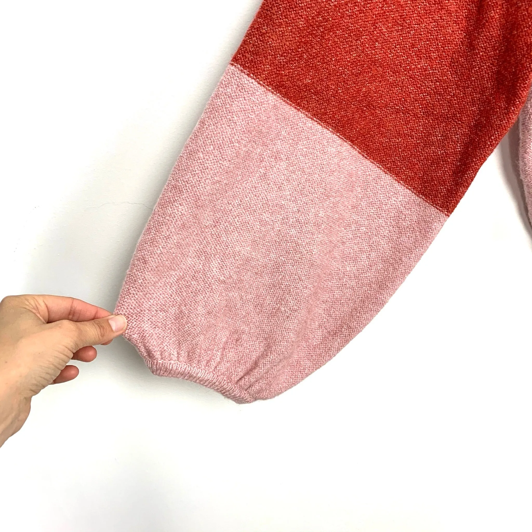 American Eagle Cognac/Brick/Pink Striped Cardigan NWT- Size L