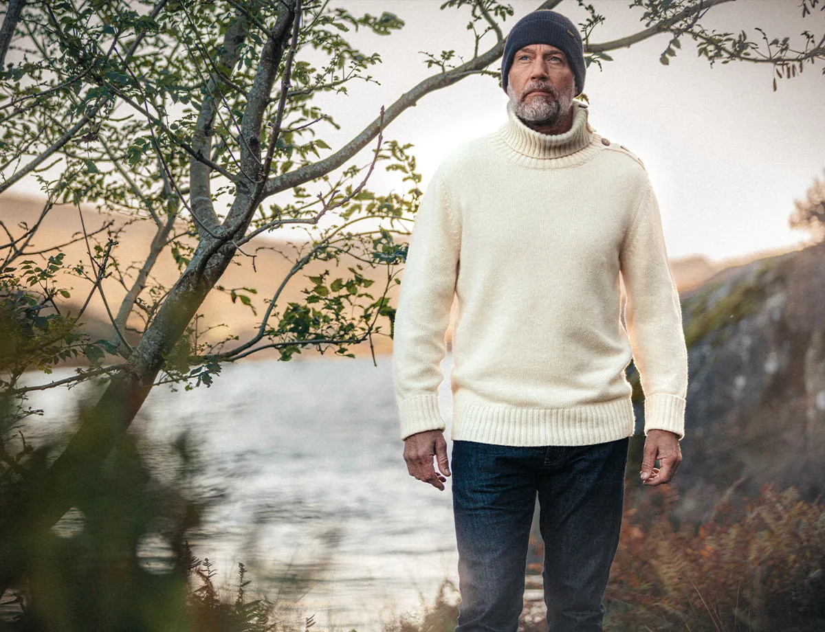 &SONS Ahab Submariner Rollneck Jumper Ecru
