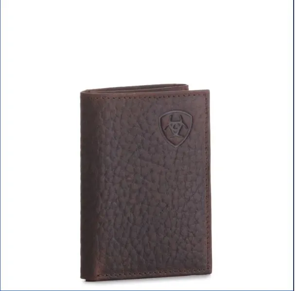 Ariat Embossed Shield Logo Trifold Wallet