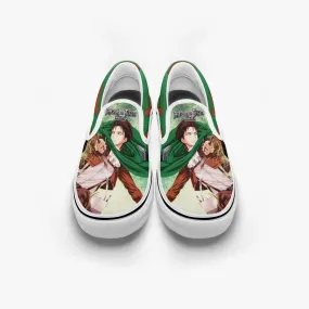 Attack On Titan Levi Ackerman Slip Ons Anime Shoes