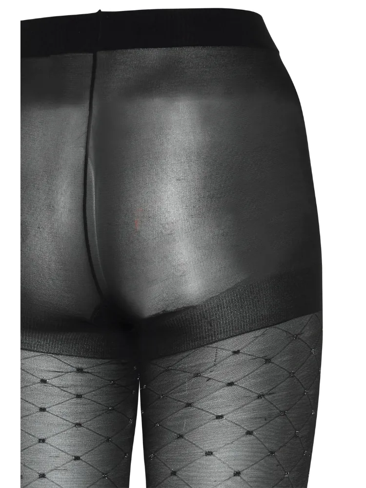 B Young Bavilsa Glitter Tights Black Mix