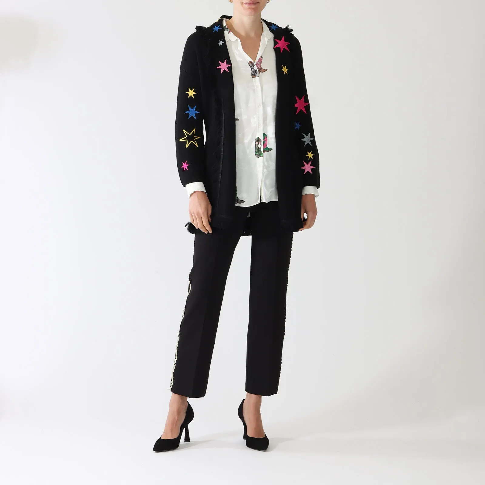 Beatriz Black Rodeo Belted Cardigan