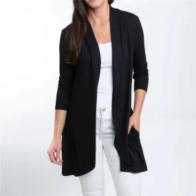 Black 3/4 Length Cardigan S/M