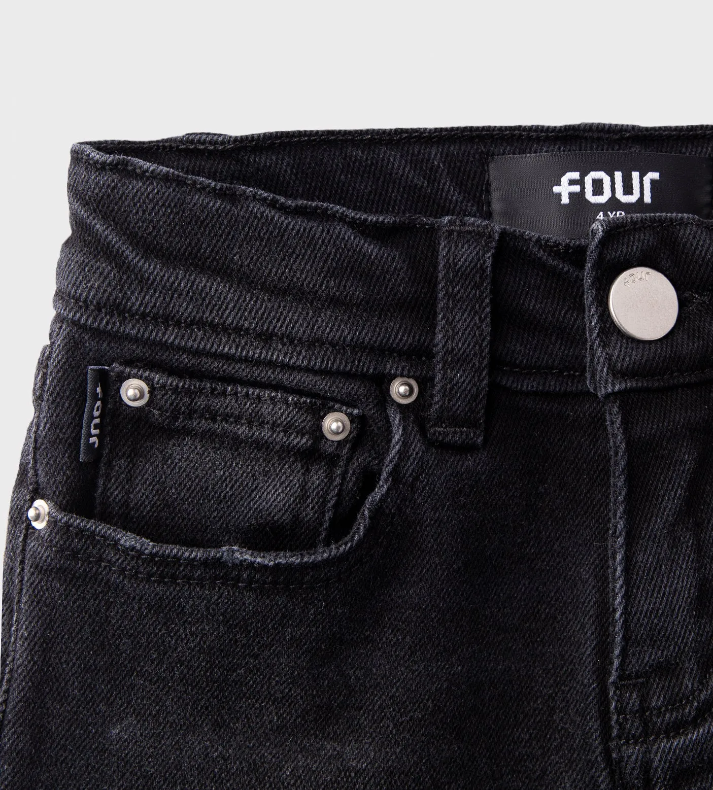 Black Aged Damaged Denim