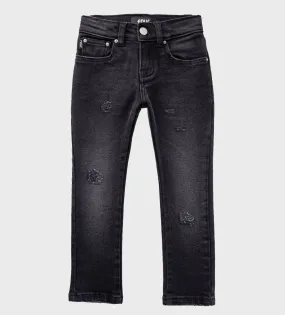 Black Aged Damaged Denim