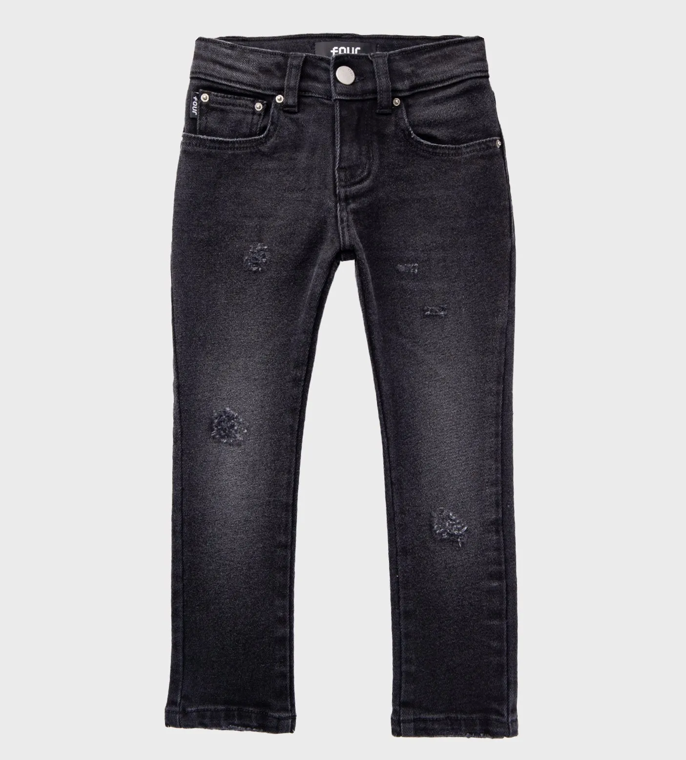 Black Aged Damaged Denim