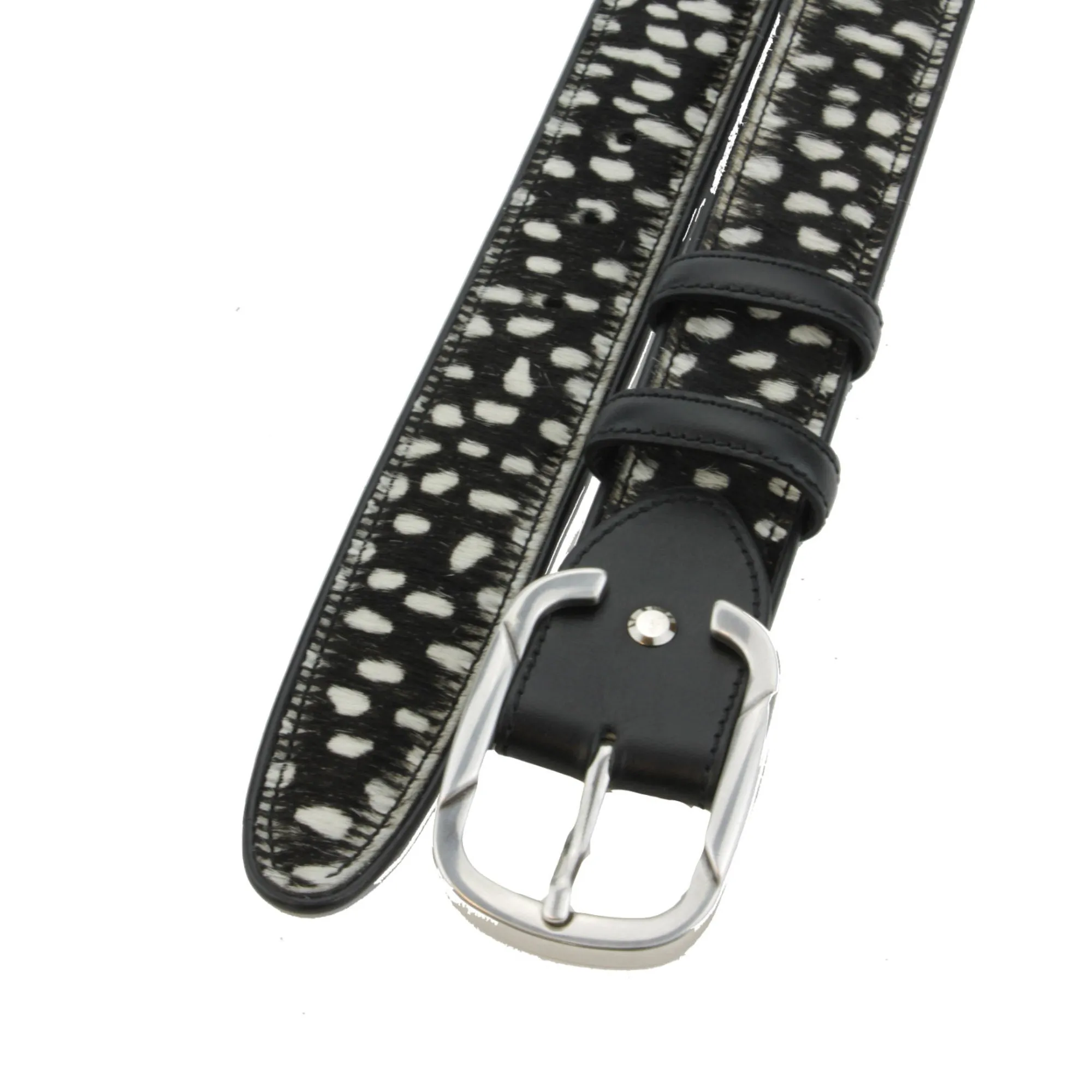 Black & White Leopard Print Pony Belt