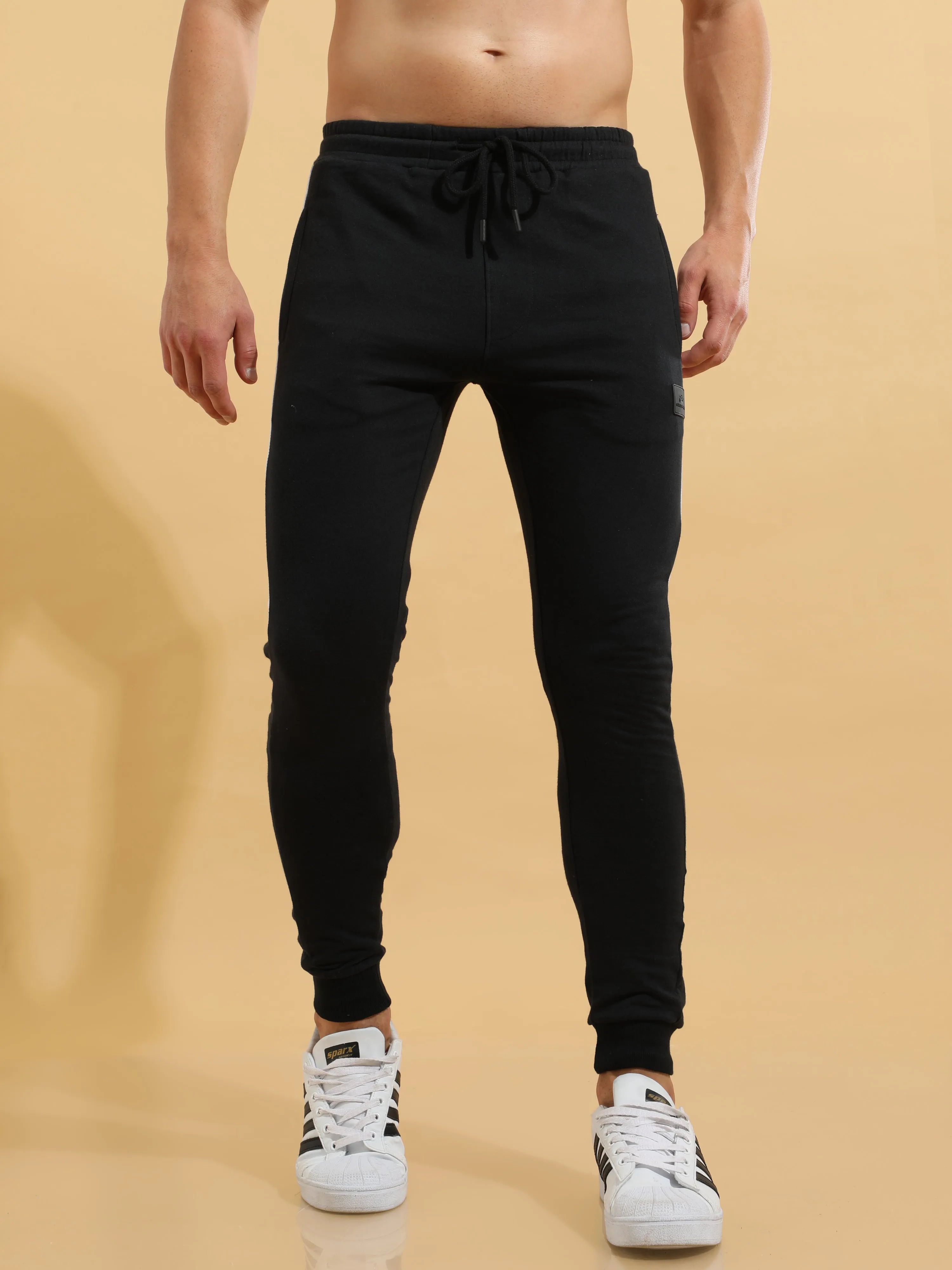 Black Cotton Joggers