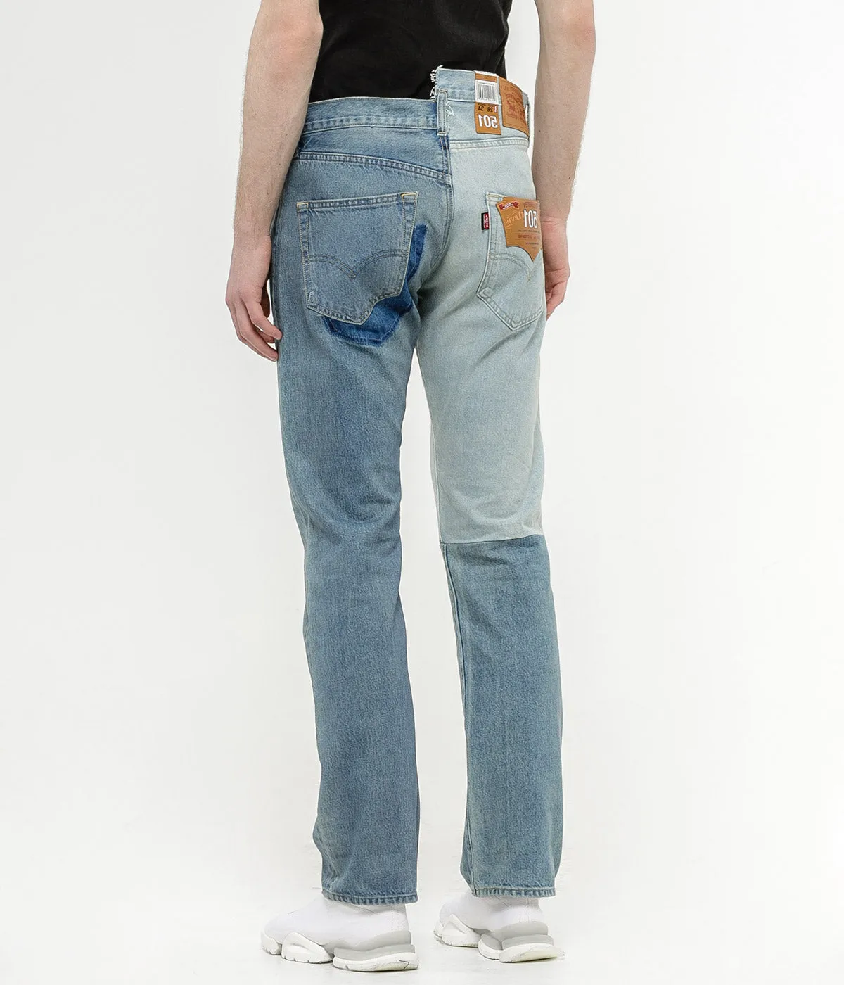Blue Half Panel Denim Jeans