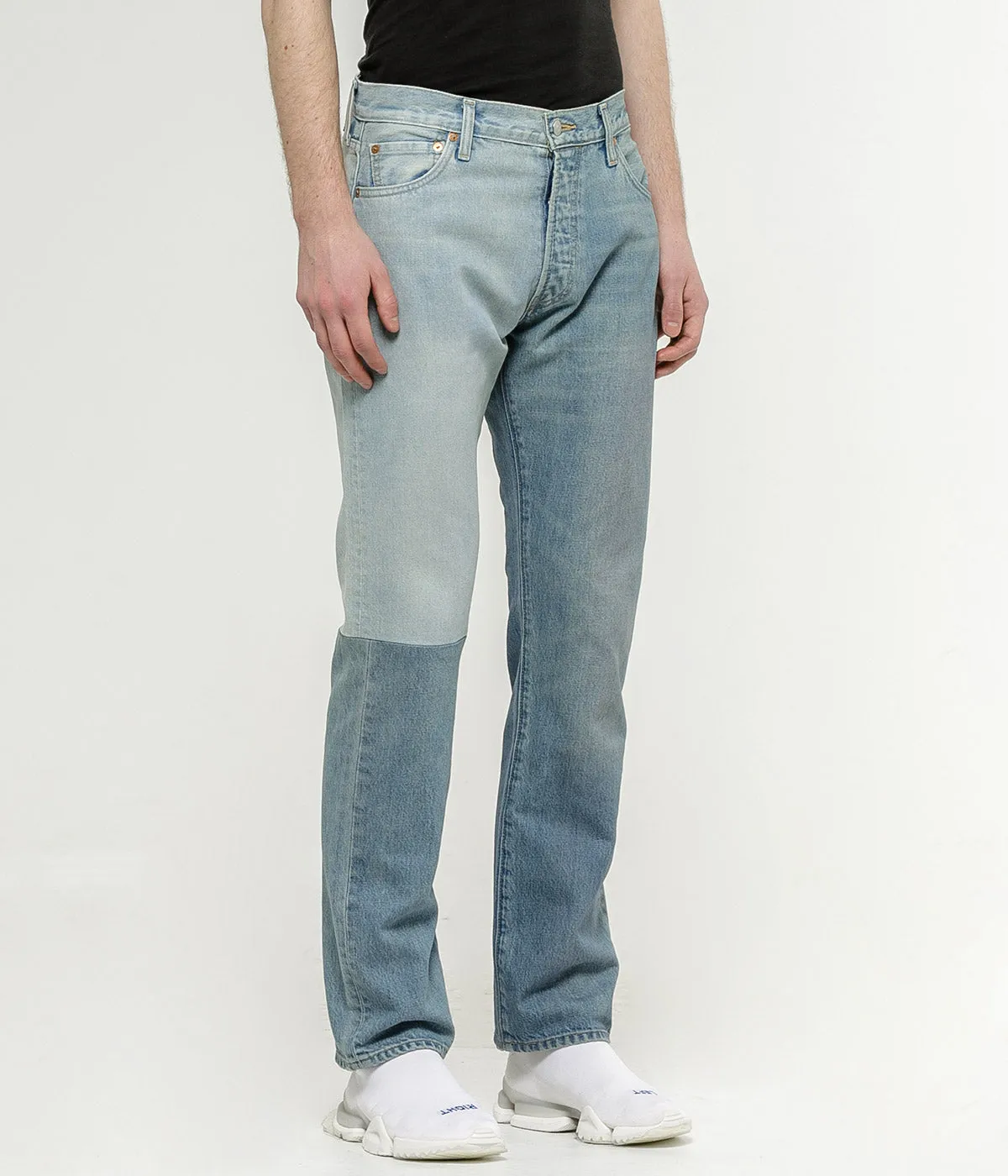 Blue Half Panel Denim Jeans