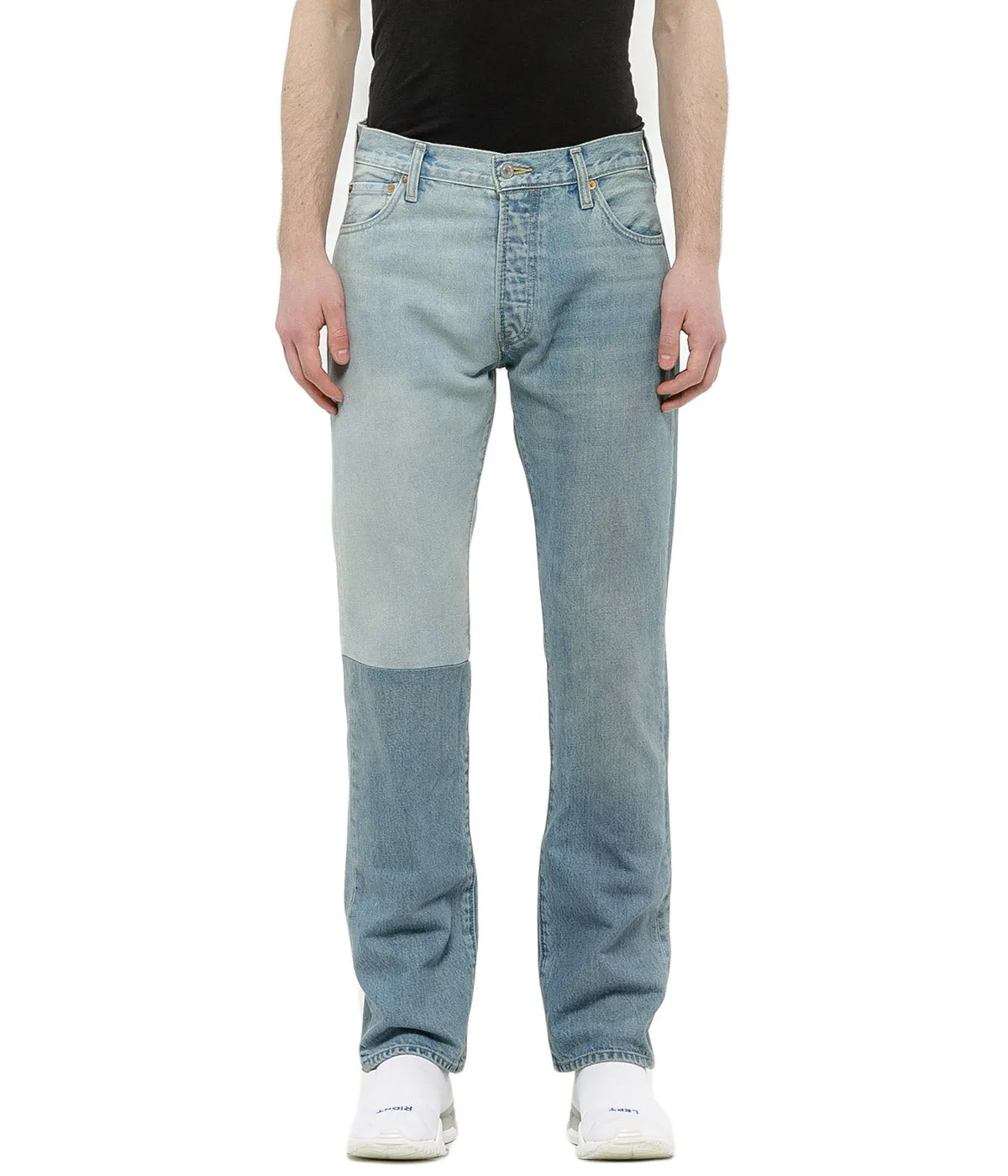 Blue Half Panel Denim Jeans
