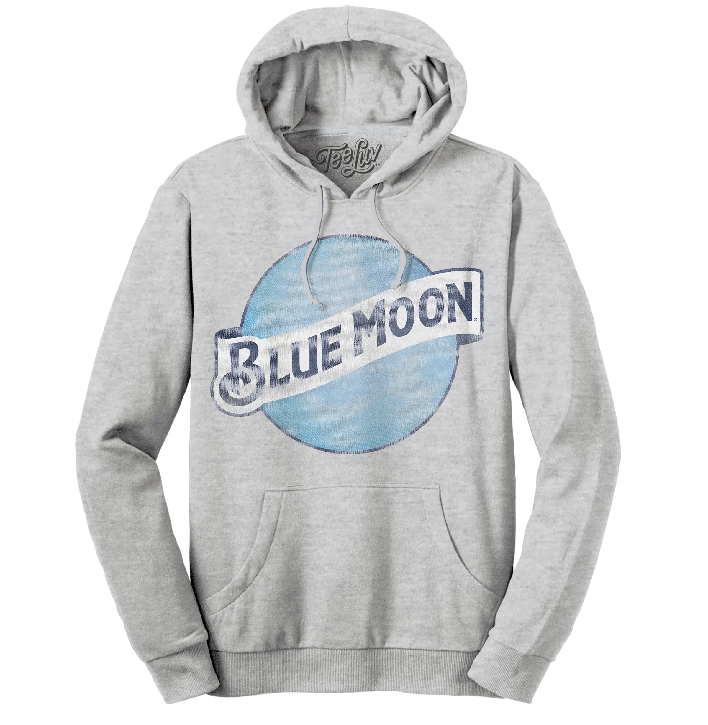 Blue Moon Logo Pullover Hooded Sweatshirt - Gray