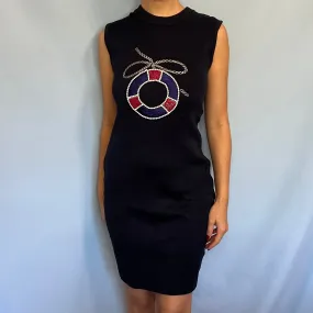 Blumarine Knitted Embellished Life Ring Dress