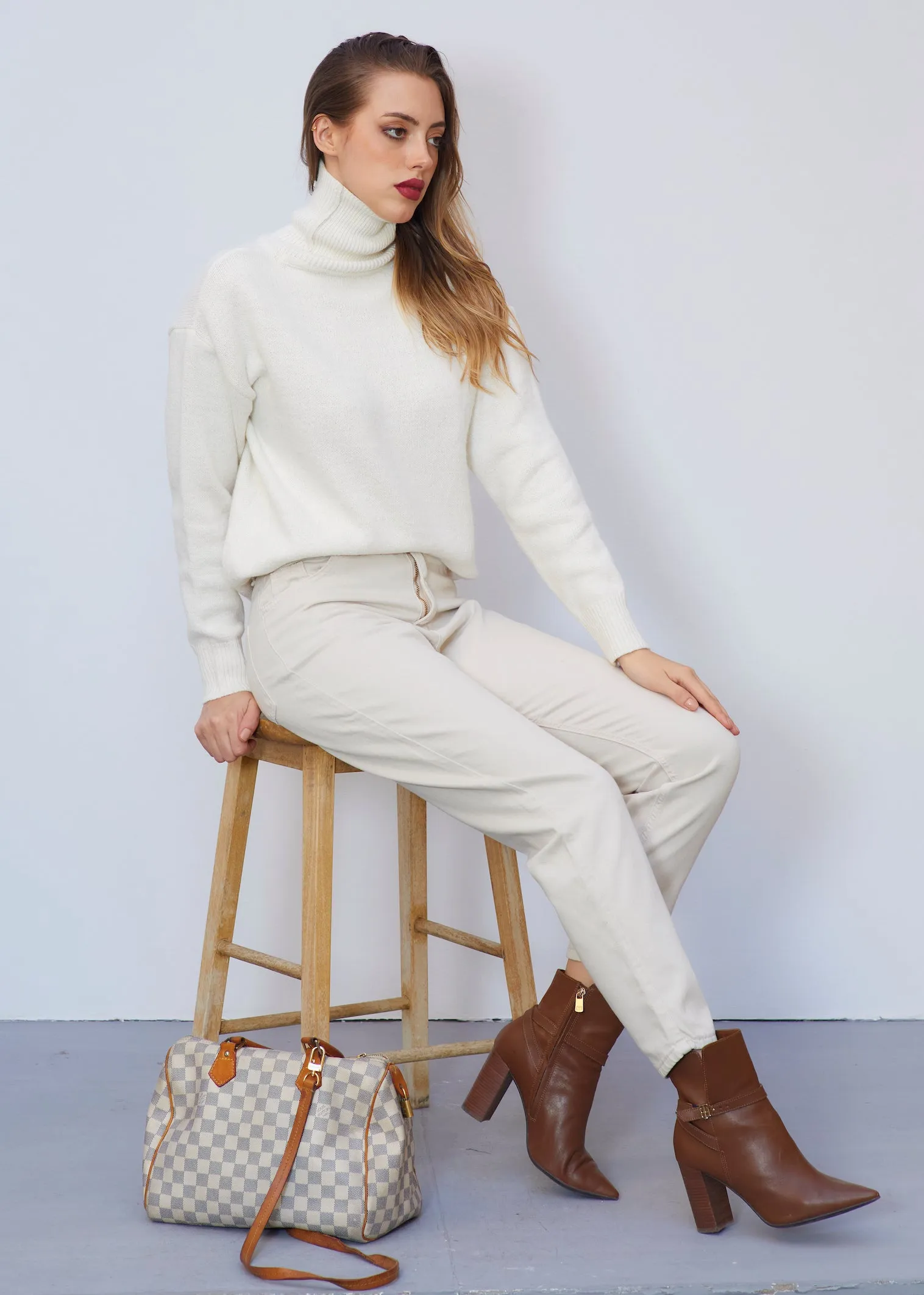 Boyfriend Beige Denim Pants