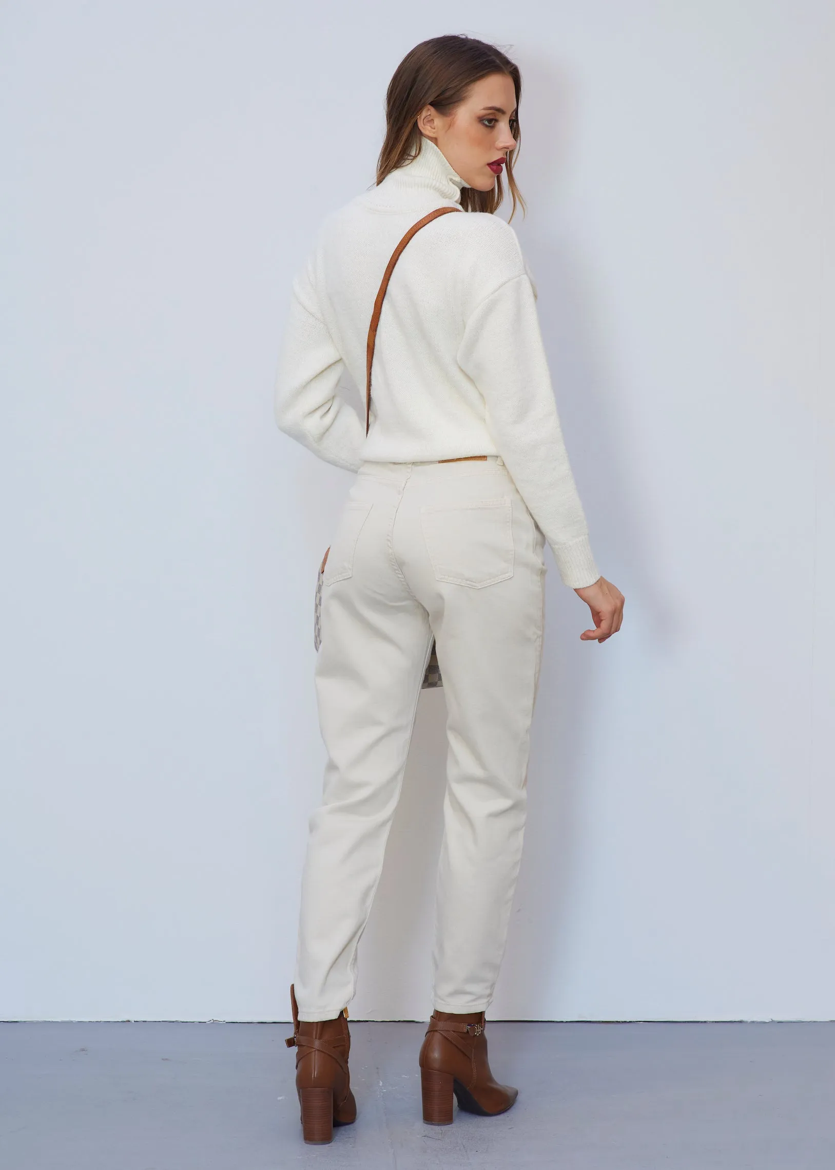 Boyfriend Beige Denim Pants