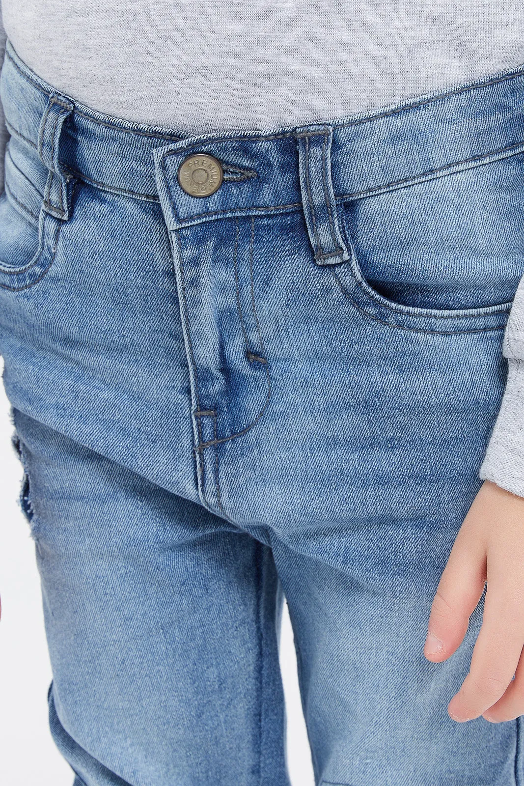 Boys Blue Rip Repair Jeans