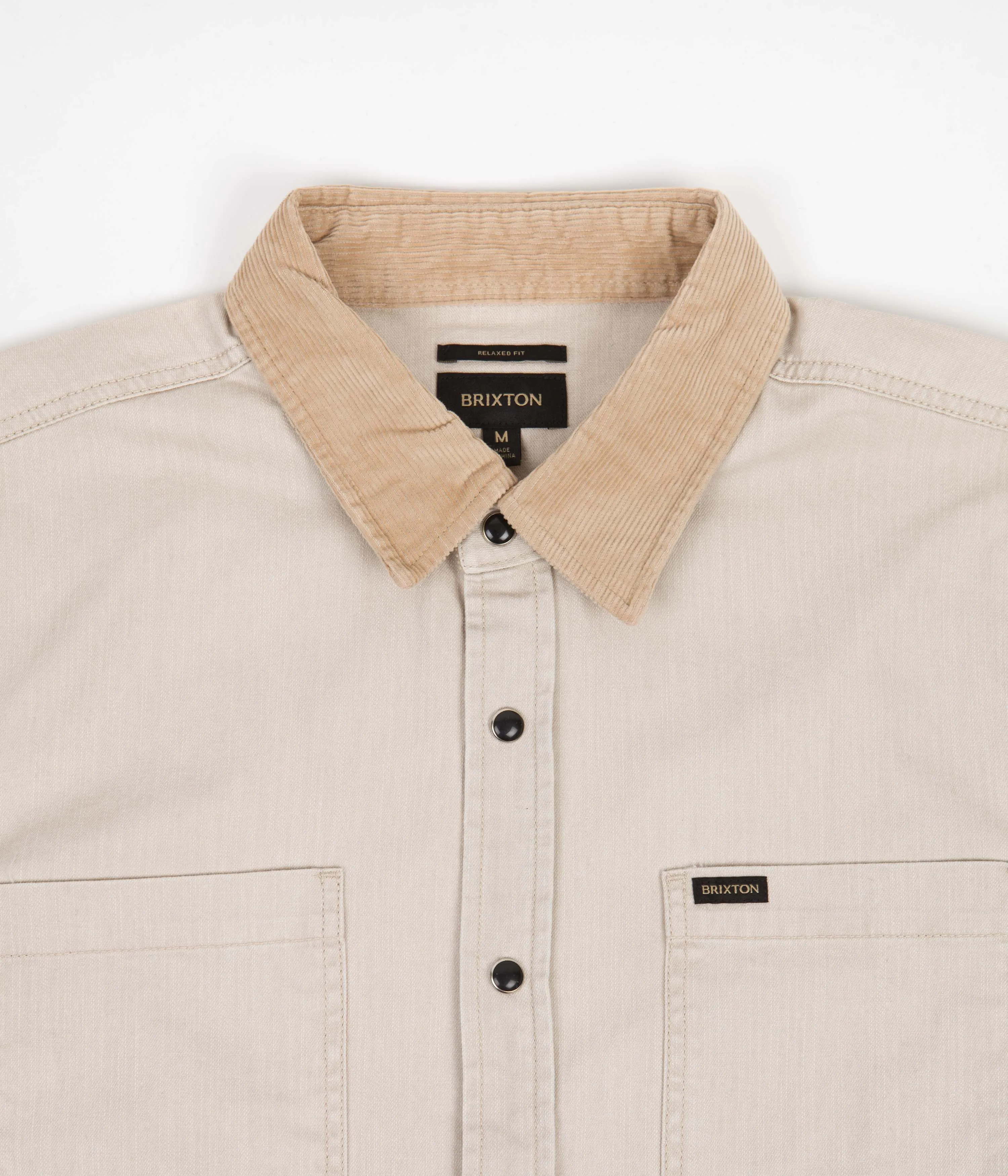 Brixton Bowery Woven Shirt - Beige Denim