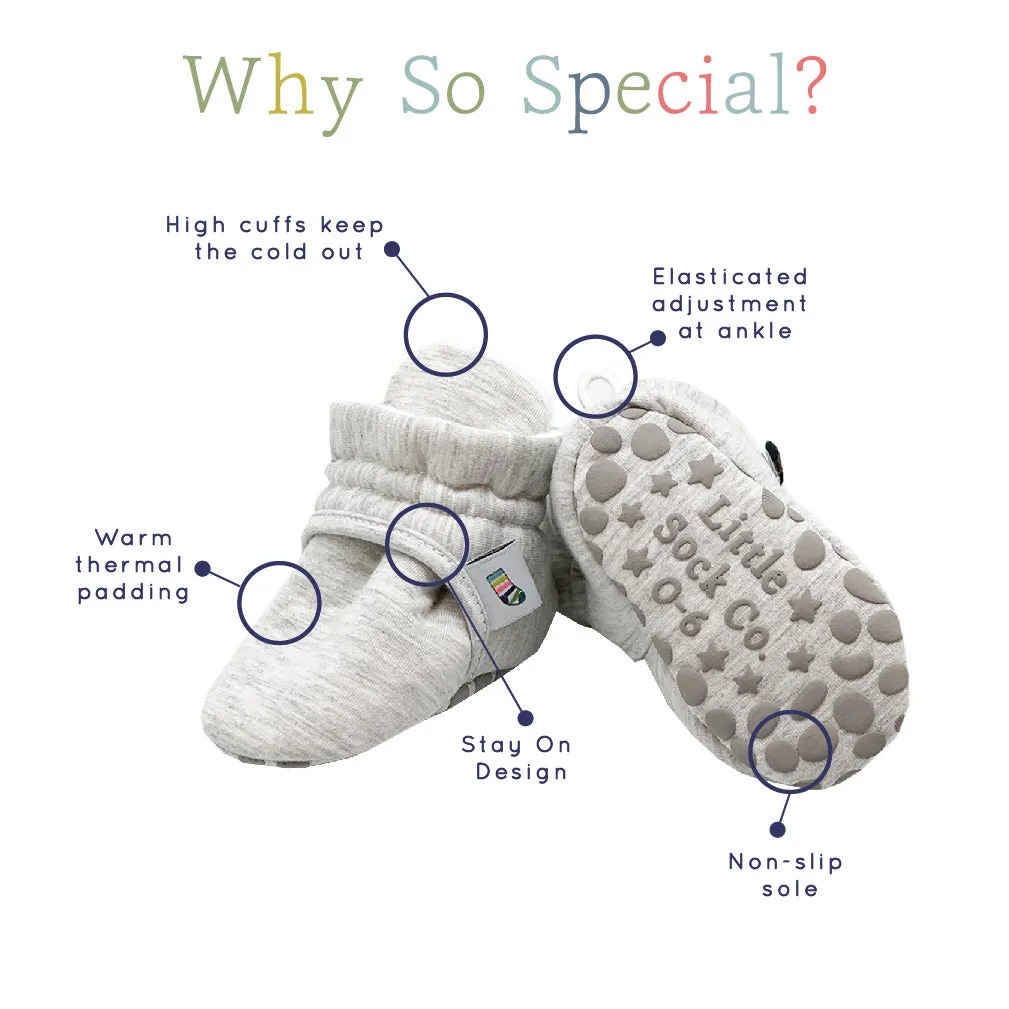 Bundle of Rose Stay-on, Non-Slip Booties & Cosy Non-slip Tights