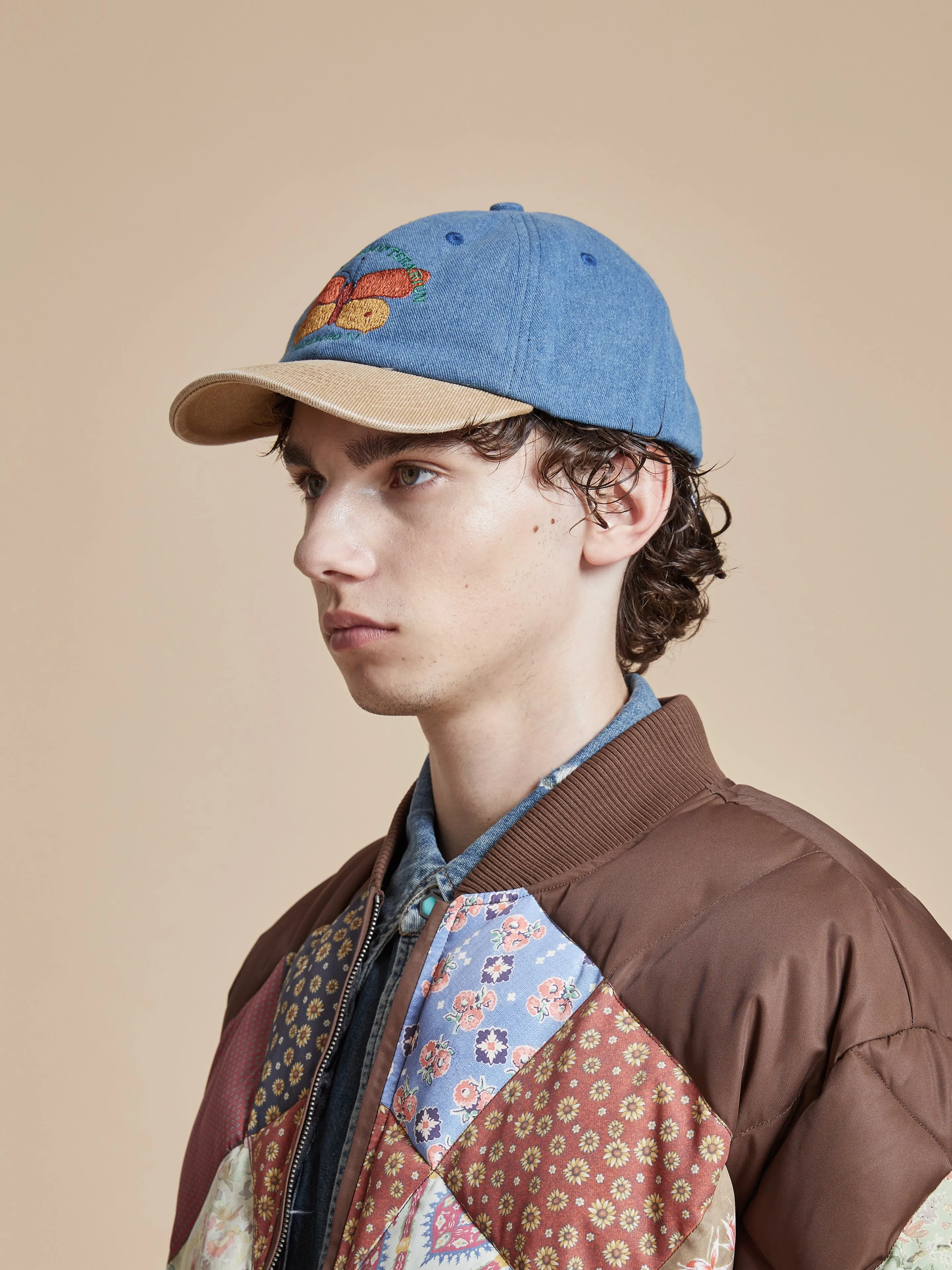 Butterfly House Denim Cap