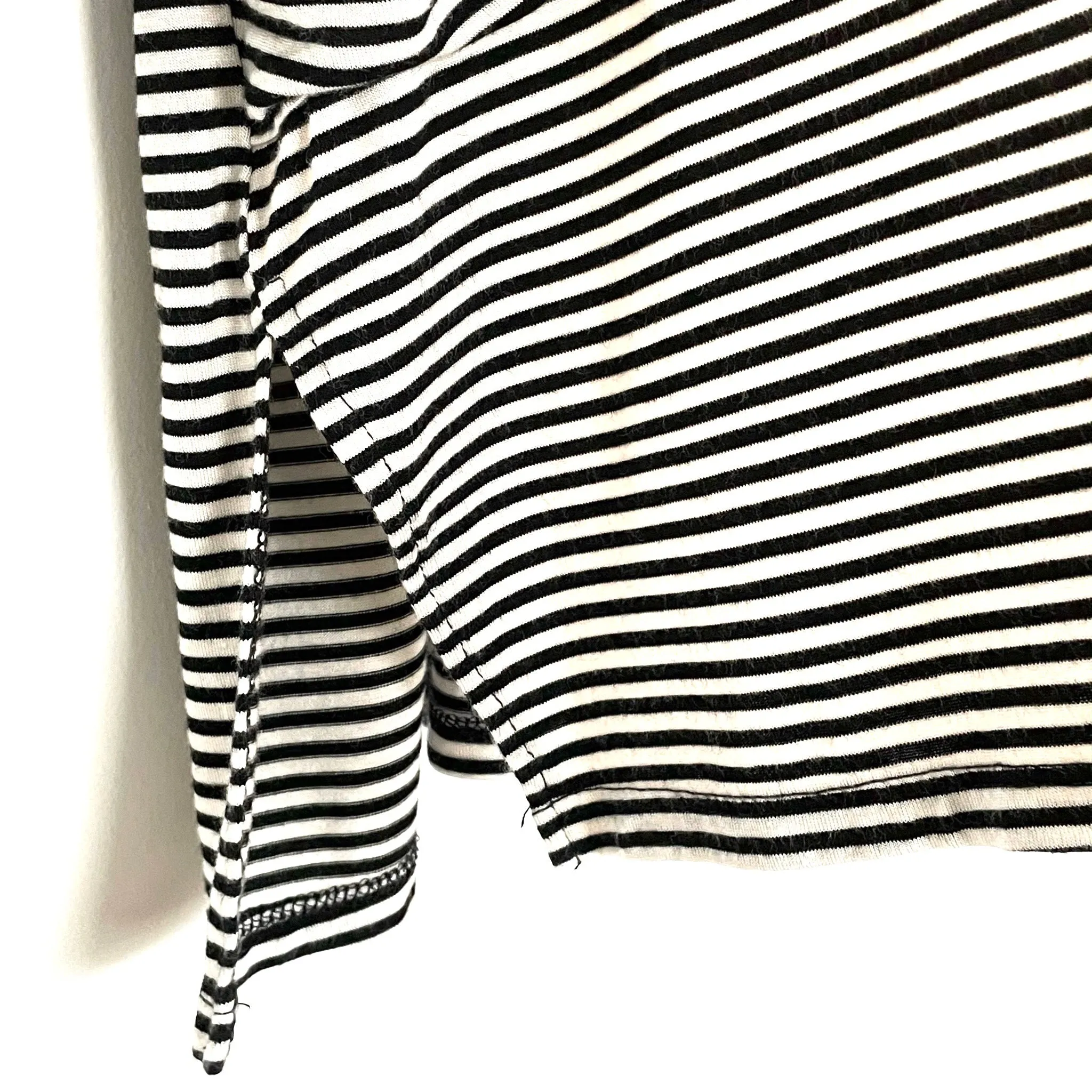 Carly Jean Black and White Striped Cardigan- Size S