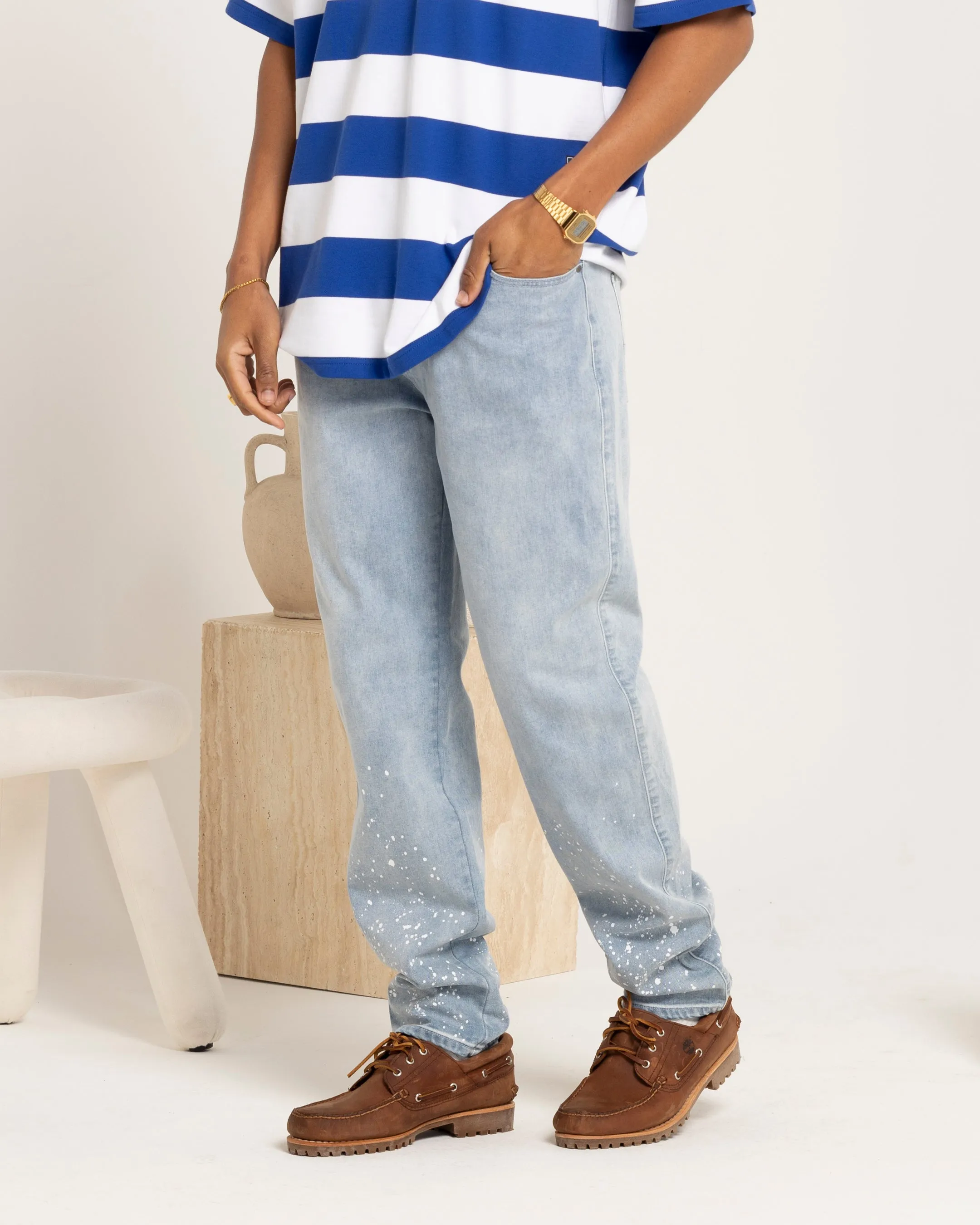 Carre Splash Jeans Light Blue