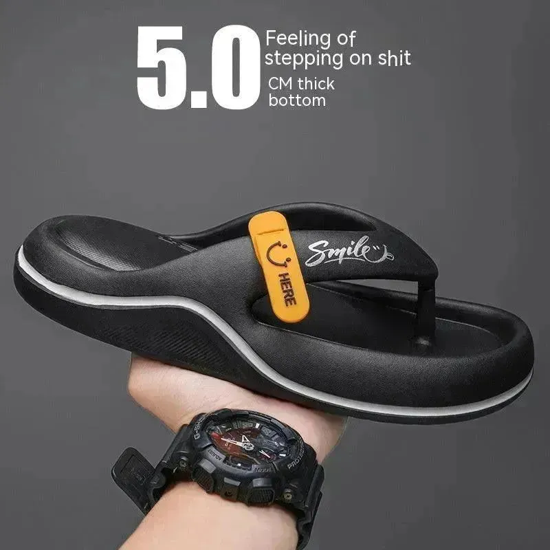 Casual Flip Flops Men's Outer Wear Plus Size All-matching Beach Shoes Men's Slippers
