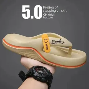 Casual Flip Flops Men's Outer Wear Plus Size All-matching Beach Shoes Men's Slippers