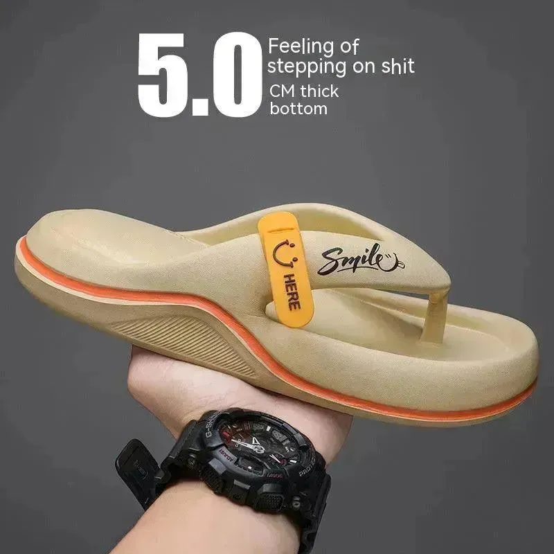 Casual Flip Flops Men's Outer Wear Plus Size All-matching Beach Shoes Men's Slippers