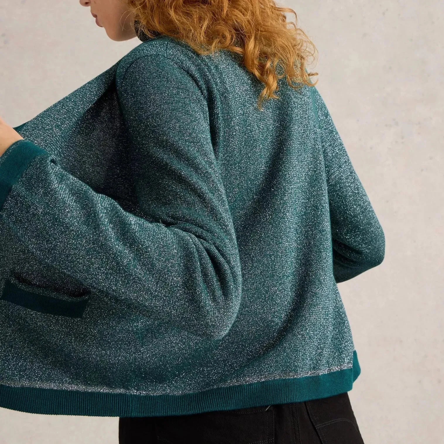 Charlotte Sparkle Cardigan - Mid Teal