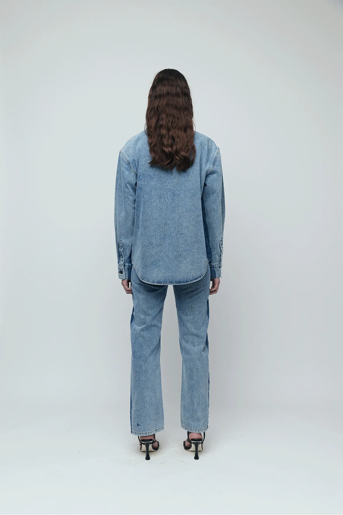 Classic Denim Jeans - Two Tone Blue