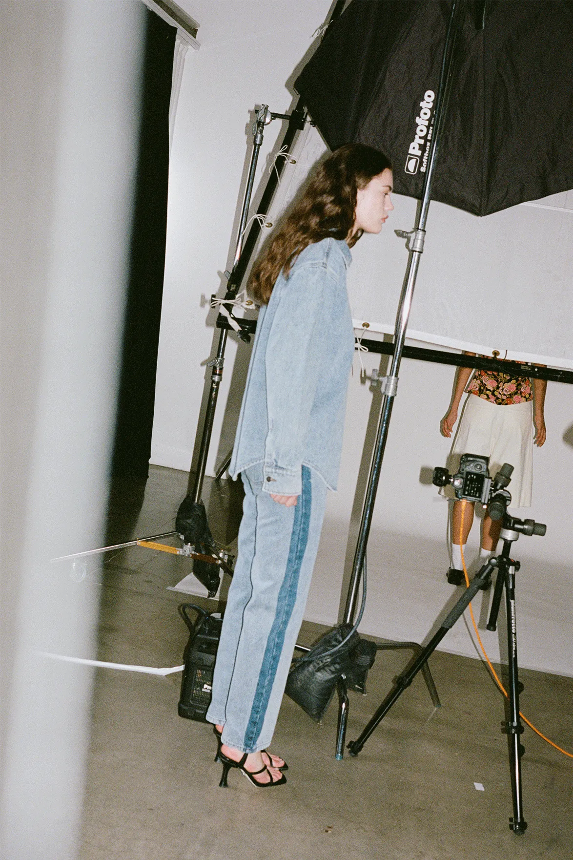 Classic Denim Jeans - Two Tone Blue