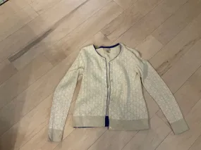 {{ClientCode}} TAN BANANA REPUBLIC CARDIGAN, SMALL
