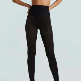 COMMANDO - Sparkle Ribbed Semi Opaque Tights - Black