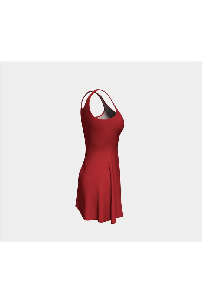 Coral Orange Flare Dress