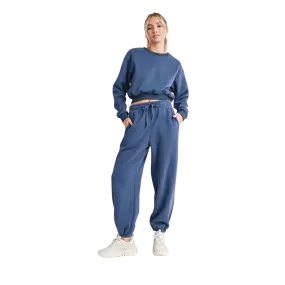 Cropped Sweatshirt Sweatpants Set