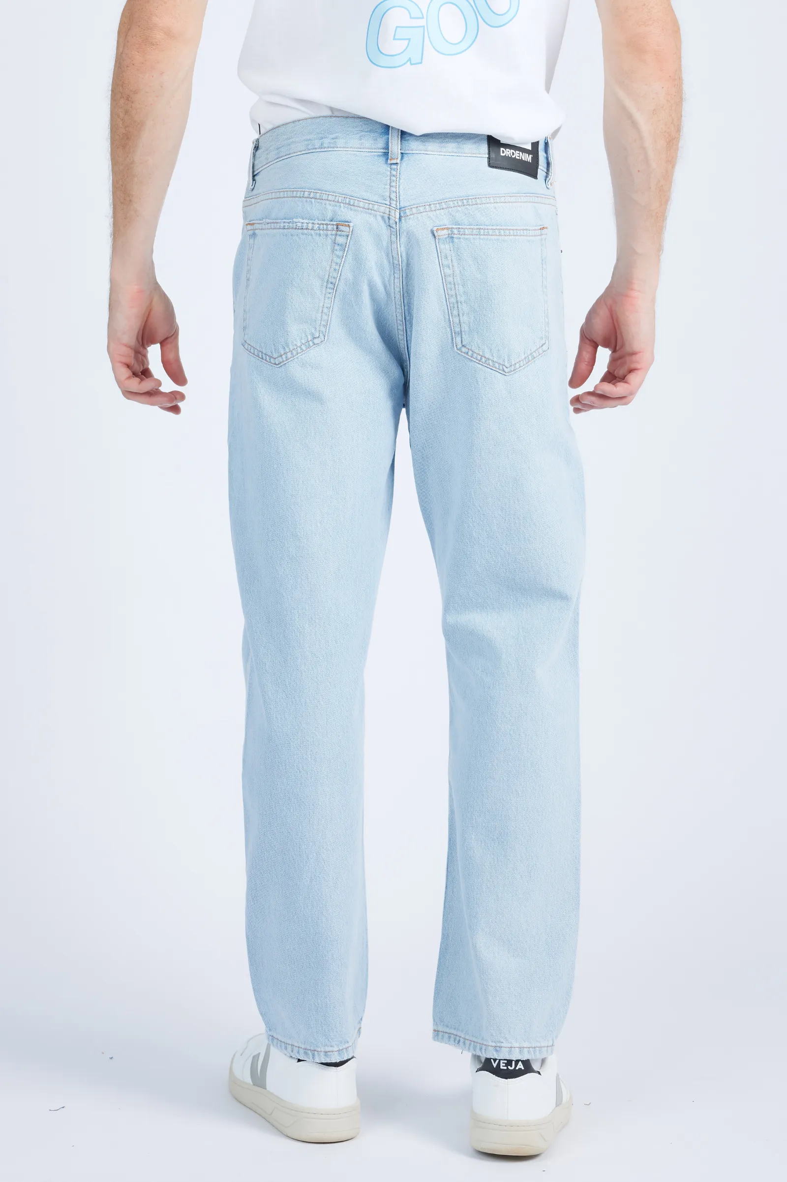 Dash Straight Jeans - Stream Light Worn