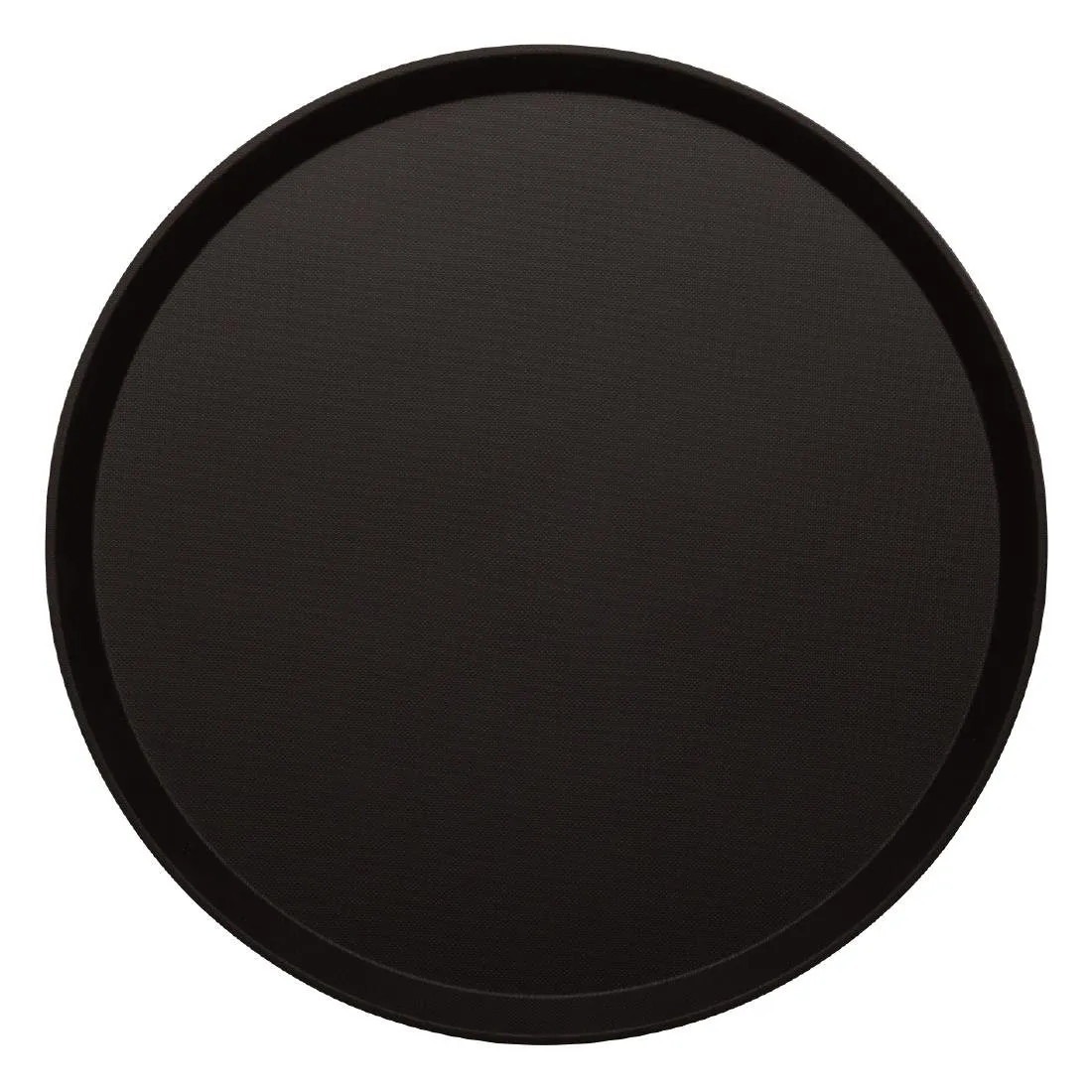 DB003 Cambro Treadlite Fibreglass Round Non-Slip Tray Black 355mm