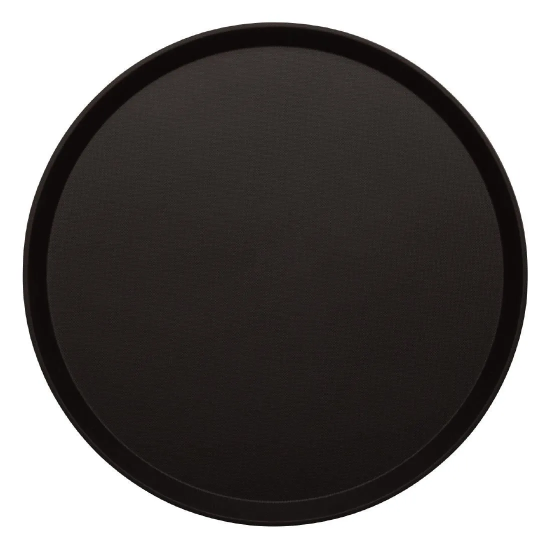 DB003 Cambro Treadlite Fibreglass Round Non-Slip Tray Black 355mm