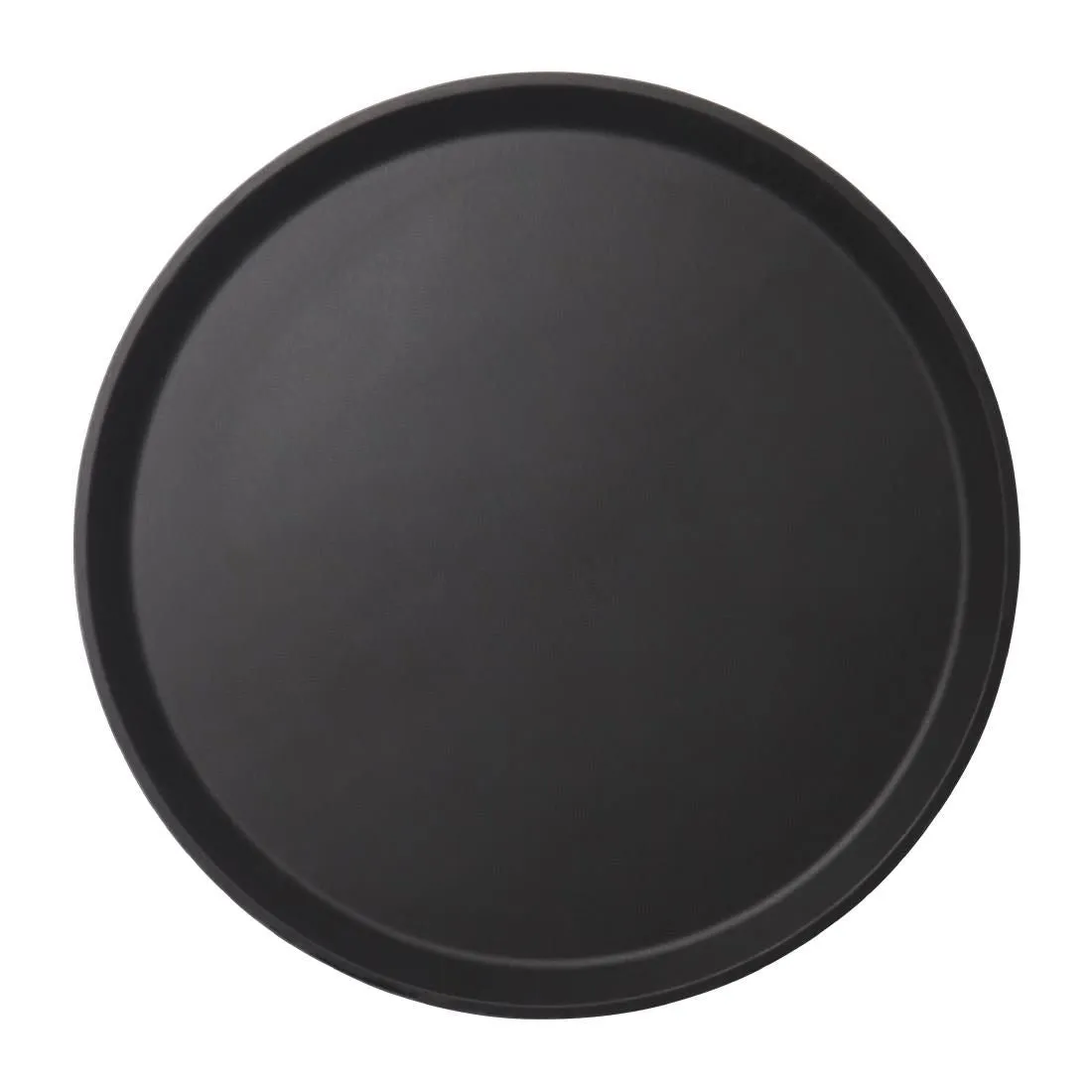 DM781 Cambro Camtread Fibreglass Round Non-Slip Tray Black 355mm