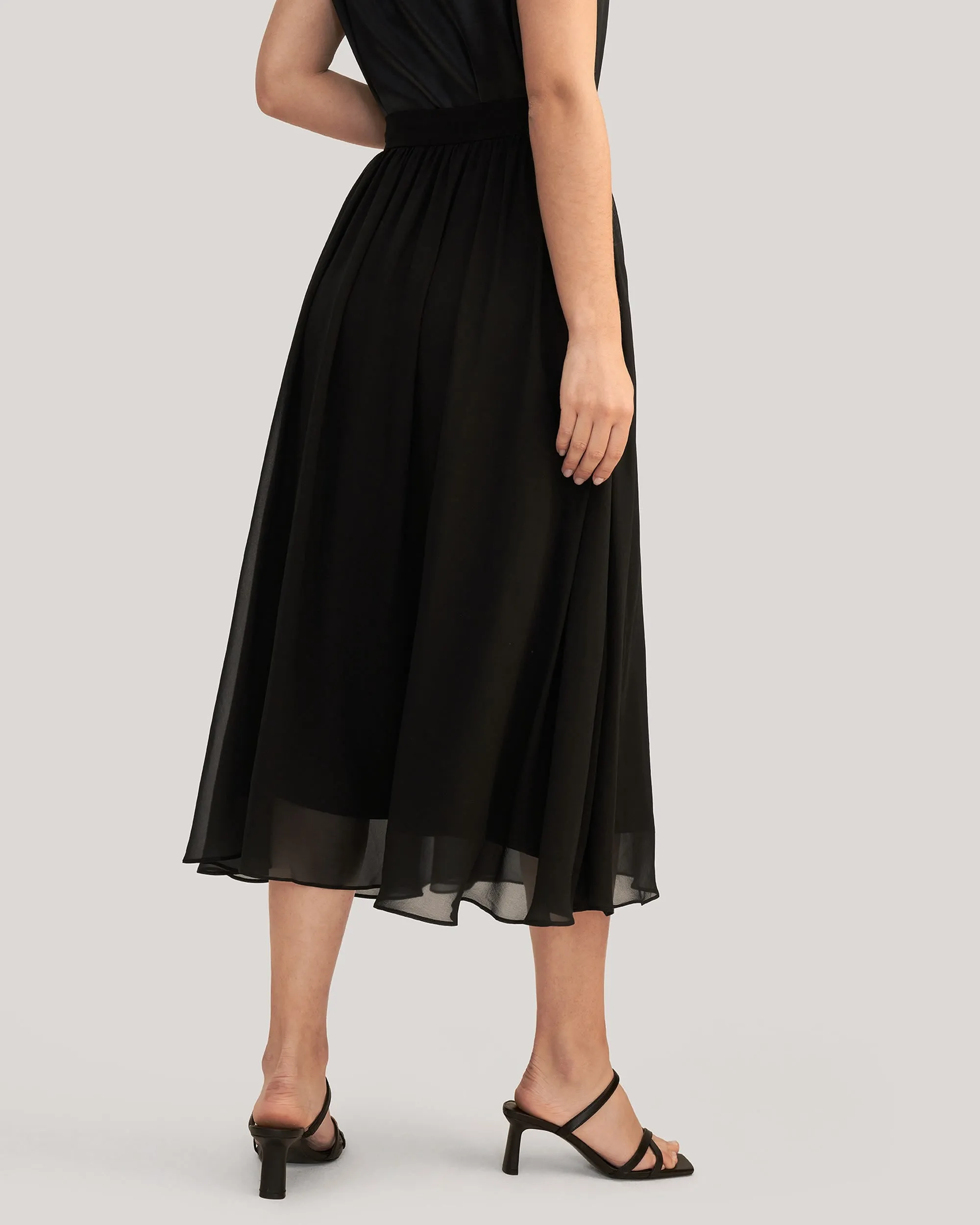 Double-layer Silk Tulle Skirt